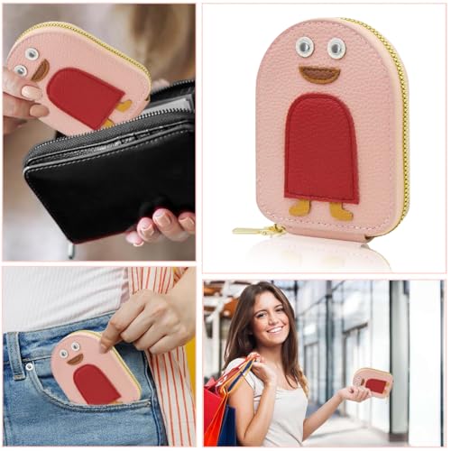 PALAY® Girls Card Bag Travel Holder with 10 Compartments Wallet Organizer Zipper Pouch PU Cartoon Penguin RFID Blocking Pink 2 PCS PALAY® Girls Card Bag Travel Holder with 10 Compartments Wallet Organizer Zipper Pouch PU Cartoon Penguin RFID Blocking Pink 2 PCS